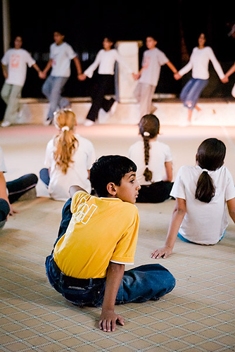 Young Boy at rehearseals by the Idbaa dance troop Young Boy at rehearsals by the Idbaa dance troop from the Dheisheh Refugee Camp in Palestine. Since being founded in 1994, the Ibdaa Cultural Centre has served more than 1,200 children and youth annually and provides employment and income for more than 70 families in the refugee camp. ©Dave Wyatt All Rights reserved