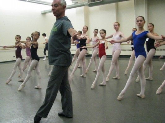 Franco De Vita leads his young charges through technique class during the Young Dancer Summer Workshop at ABT in August, 2009