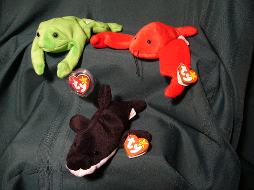 Beanie-Baby Picture of three Beanie toys