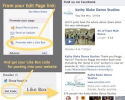 Image showing where to get the Facebook Like Box code for your website