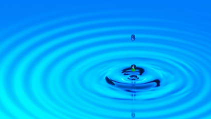 Water drops with ripples Water drops with ripples