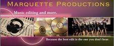 IMAGE Marquette Productions logo - Because the best edit is the one you don't hear. IMAGE