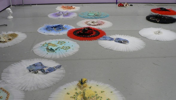 Tutus at the Ready IMAGE A sea of tutus lay ready to be worn at YAGP IMAGE