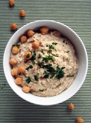 Homemade hummus is great for dipping vegetables or using as a spread on sandwiches.
