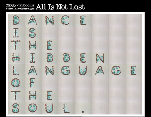 OKGo-Pilobolus-AllisNotlost IMAGE Ok Go and Pilobolus have a message for you... IMAGE