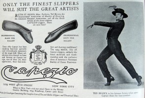 IMAGE Vintage Capezio advertisement featuring Ted Shawn IMAGE