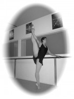 IMAGE Jean stretches at the barre. IMAGE