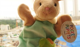 IMAGE A bunny puppet IMAGE