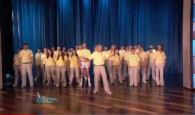 John Jacobson leads Double Dream Hands choreography on Ellen.