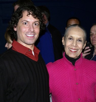 Photo of Carmen deLavallade with Mark Panzarino at the 2010 bessies