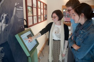 IMAGE The Pillow Interactive kiosk, which shows video clips of 78 years of Pillow history, is a favorite resource in the Welcome Center and in Blake's Barn. IMAGE