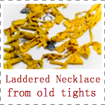 IMAGE Laddered Necklace from old tights IMAGE
