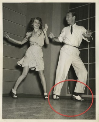 IMAGE Fred Astaire and partner in his fancy wing-tip oxfords. IMAGE