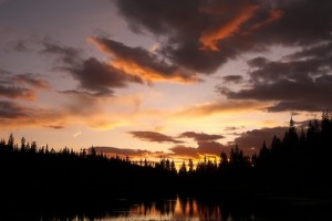 IMAGE Sunset at Eagle Lake in Colorado IMAGE