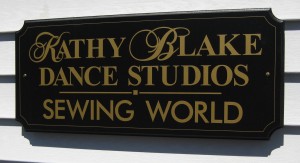 IMAGE Sign outside Kathy Blake Dance Studios costume shop. IMAGE