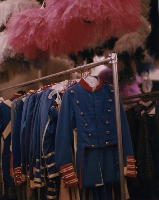 IMAGE The Nutcracker Sugar Plum Fairy tutus and Soldier costumes in wardrobe storage. IMAGE