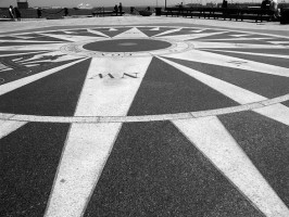 IMAGE A compass inlaid at Boston's Long Wharf waterfront IMAGE