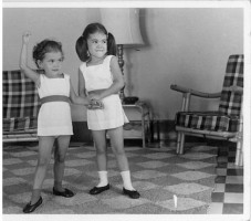 IMAGE Carla and her sister when starting ballet in Kuala Lumpur IMAGE