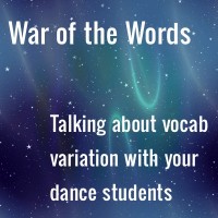 Talking about vocabulary variations with dance students // Background by Patrick Hoesly